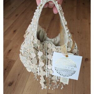 Viral Handcrafted From India to You Mini Beaded Bag NEW RARE Tiktok Wedding Boho